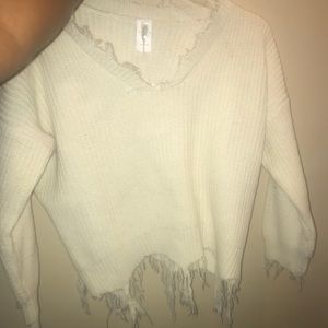 Cream Shagg Sweater
